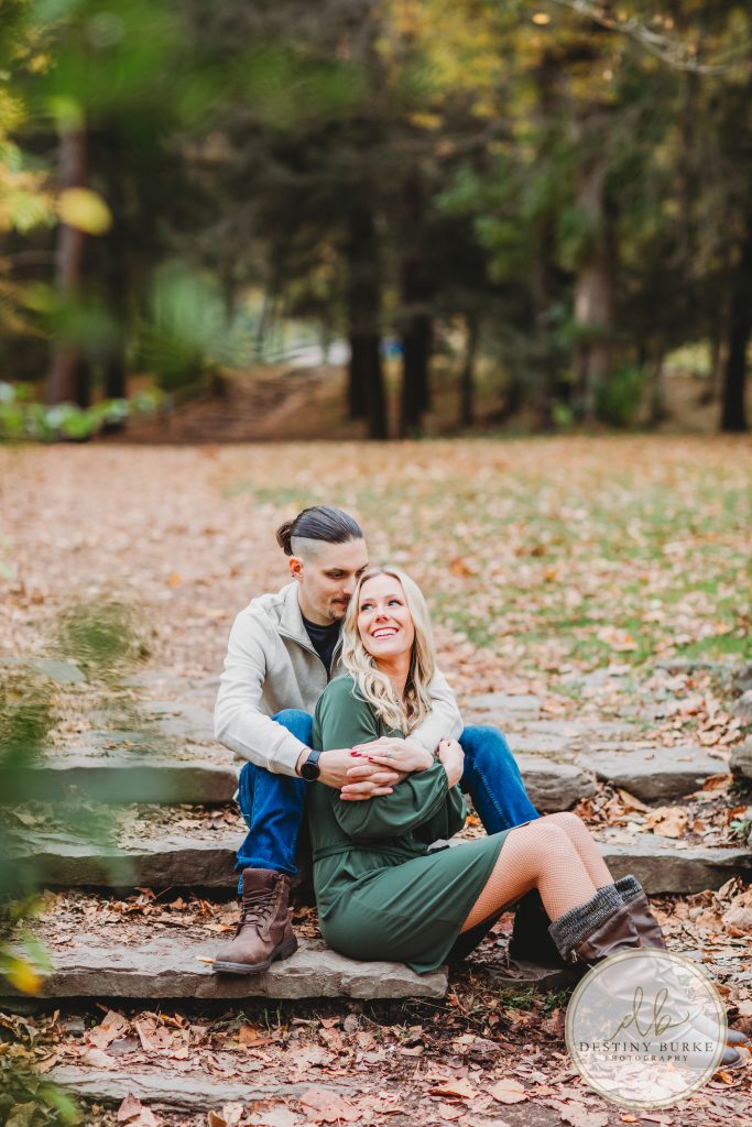 Engagement proposal photography session at Letchworth State Park in Castile, NY in the fall, near Rochester