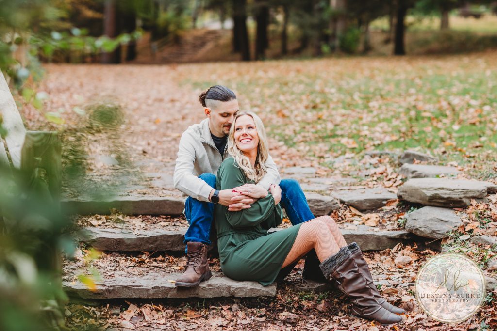 Engagement proposal photography session at Letchworth State Park in Castile, NY in the fall, near Rochester