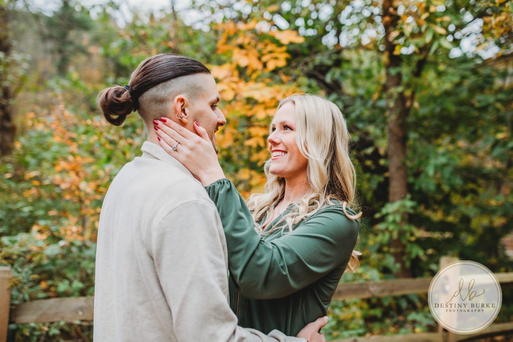 Engagement proposal photography session at Letchworth State Park in Castile, NY in the fall, near Rochester