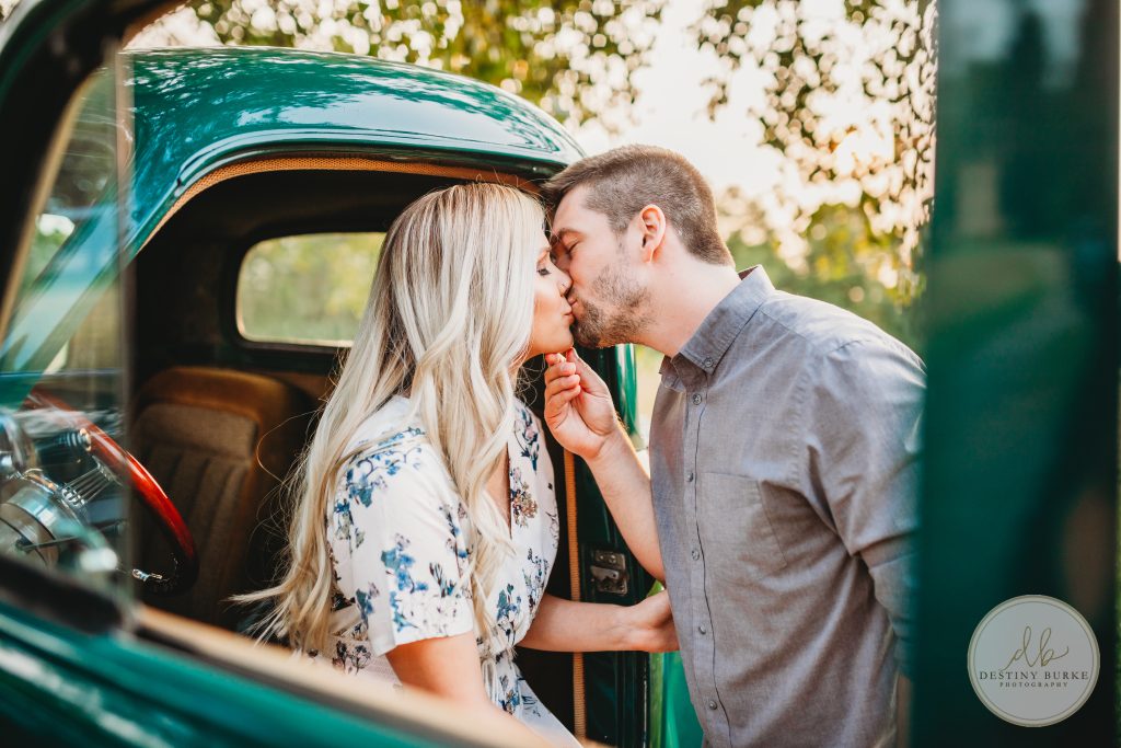 studabaker truck, couples engagement photography photo session in Avon, NY, florals by Sungrove Blossoms Events and Gifts