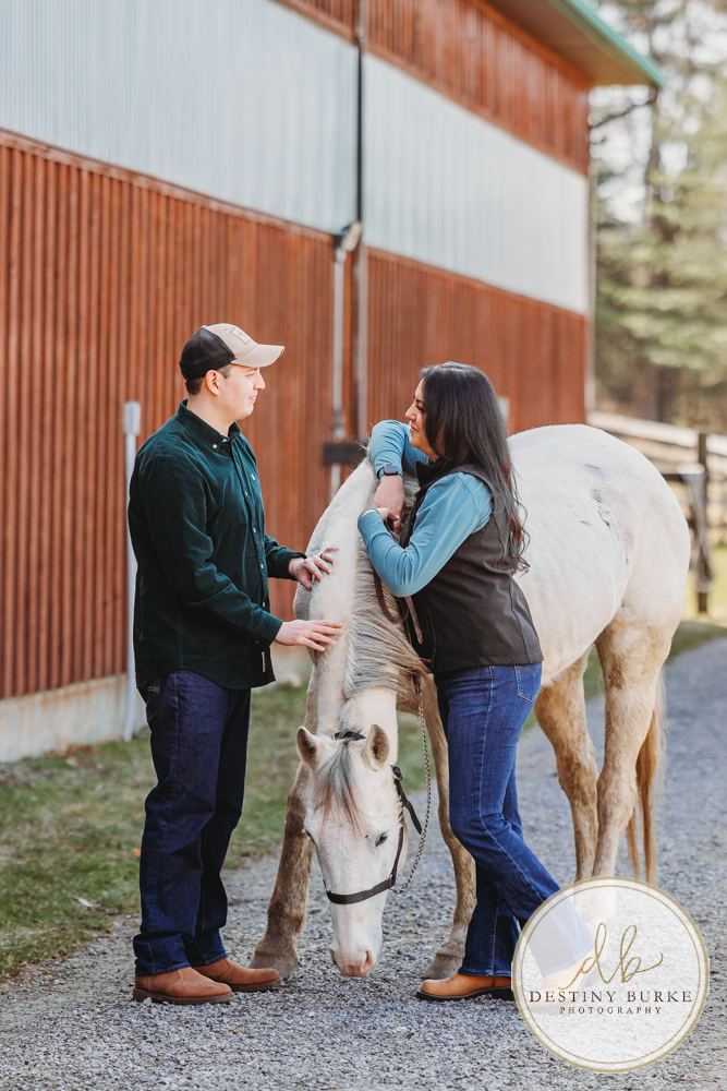 Best Nunda Horse Ranch Engagement Session | Engagement Photographer Nunda NY Near Rochester