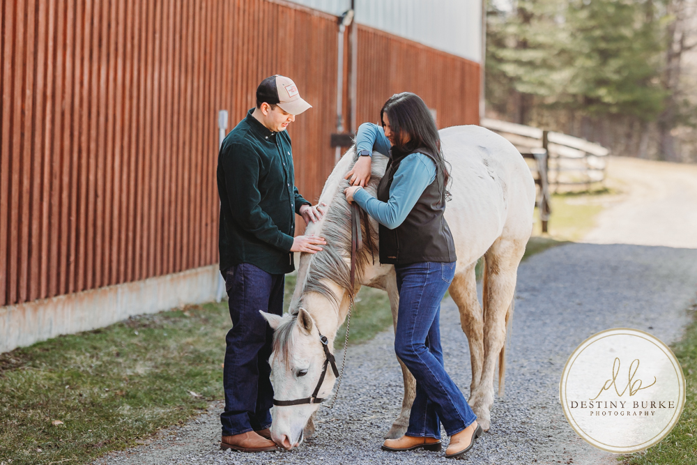 Best Nunda Horse Ranch Engagement Session | Engagement Photographer Nunda NY Near Rochester