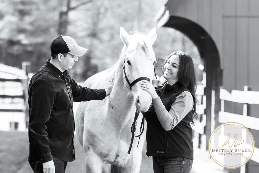 Best Nunda Horse Ranch Engagement Session | Engagement Photographer Nunda NY Near Rochester