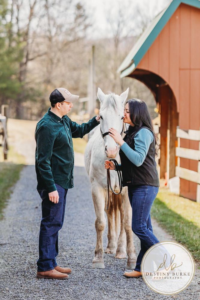 Best Nunda Horse Ranch Engagement Session | Engagement Photographer Nunda NY Near Rochester