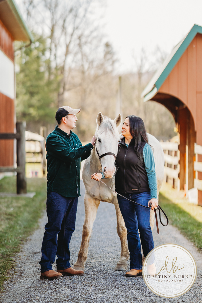 Best Nunda Horse Ranch Engagement Session | Engagement Photographer Nunda NY Near Rochester