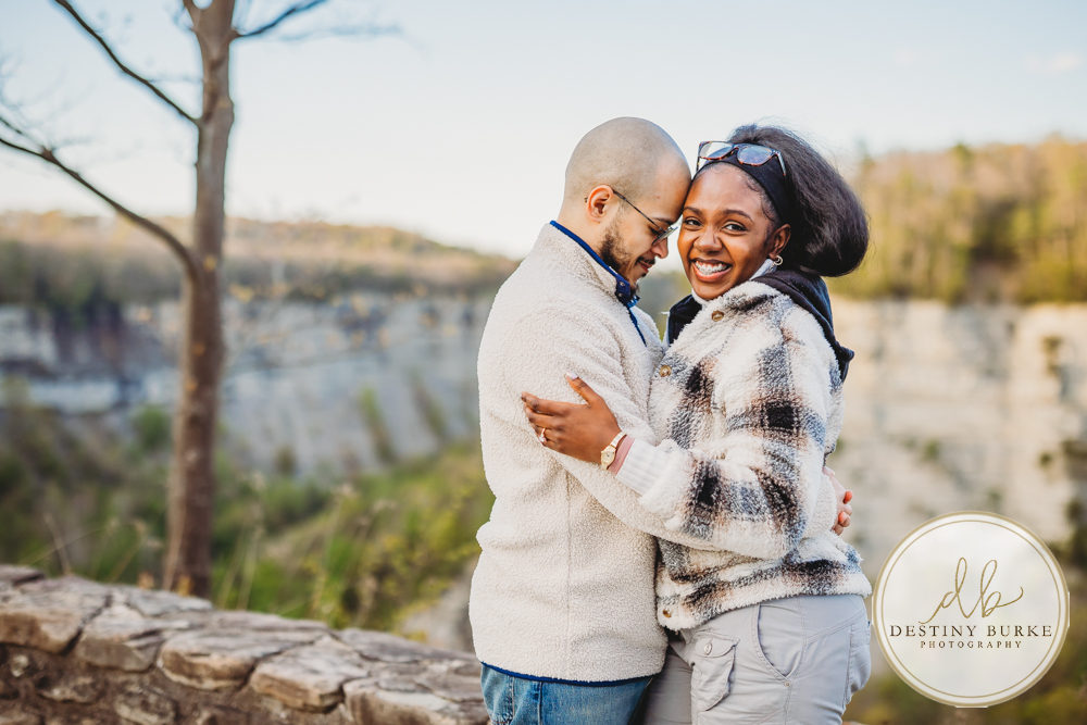 Upstate New York proposal photographer capturing surprise engagement at Letchworth State Park