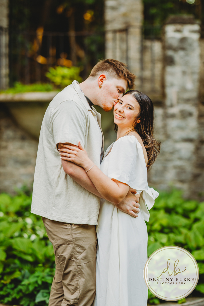 best engagement photographer near rochester ny, This is at Sunken Gardens in Highland Park