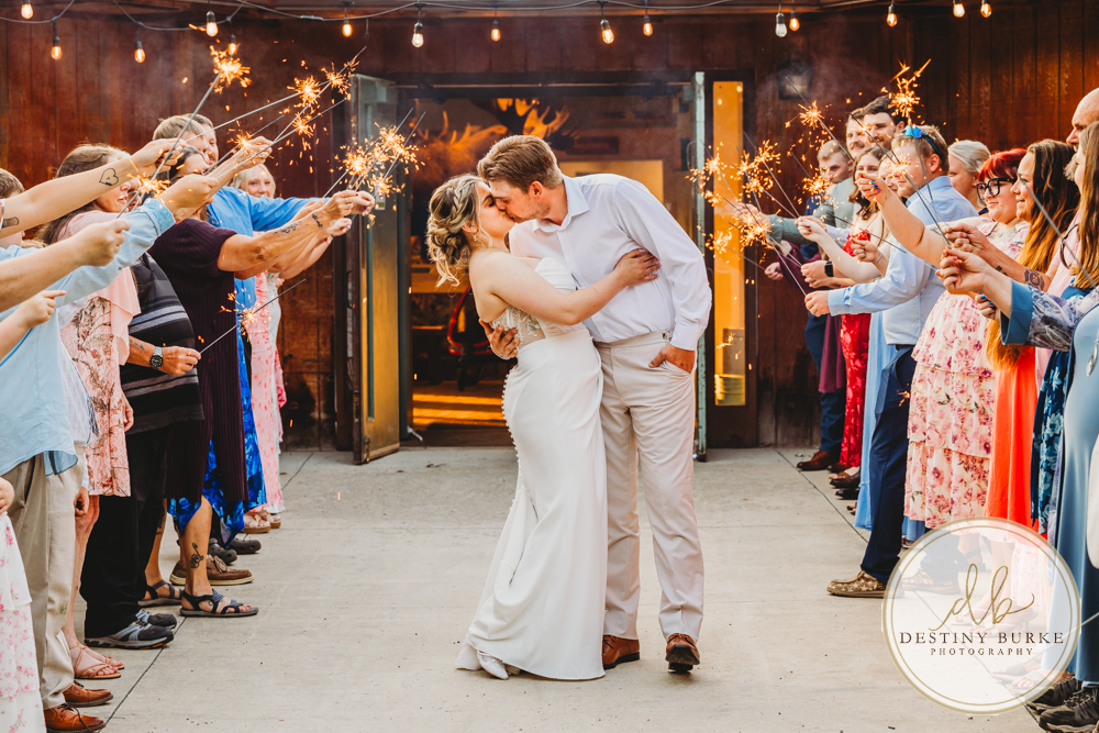 best wedding photographer near rochester ny, naples wedding venue at Cummings Nature Center, sparkler exit
