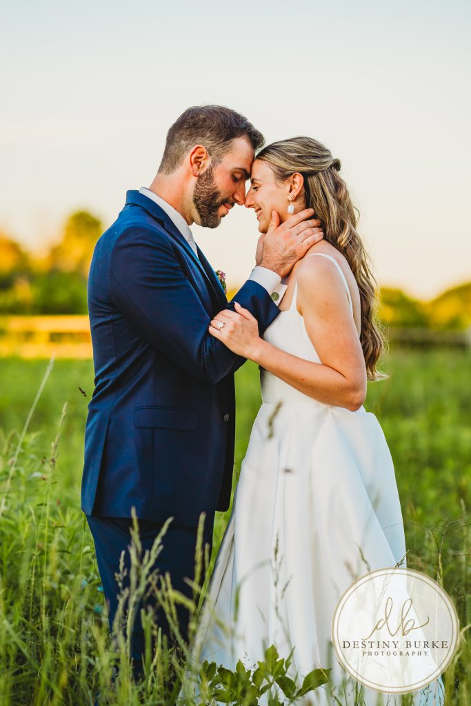Golden hour wedding portraits