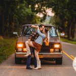 best engagement photographer near rochester ny using old truck
