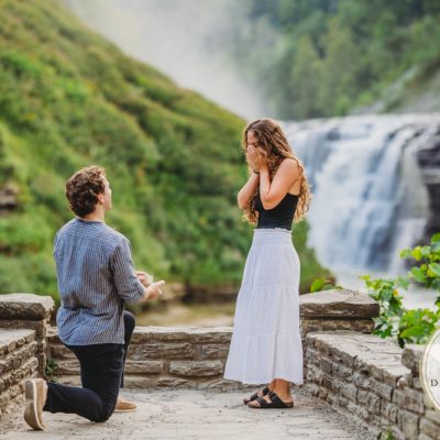 best surprise proposal engagement photographer near rochester ny at letchworth state park epic locations to propose