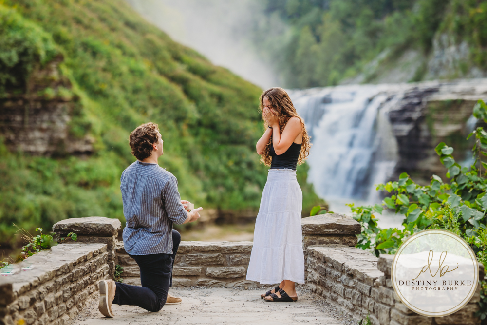 best surprise proposal engagement photographer near rochester ny at letchworth state park epic locations to propose