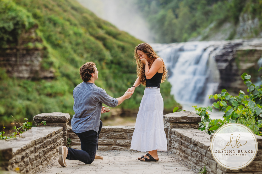 best surprise proposal engagement photographer near rochester ny at letchworth state park epic locations to propose